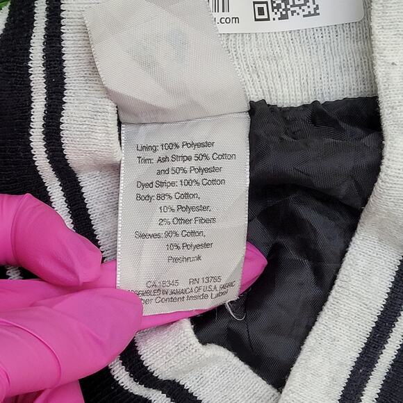 Vintage Fruit-Of-The-Loom Blank Jacket Medium 22x22 Varsity - Picture 7 of 12